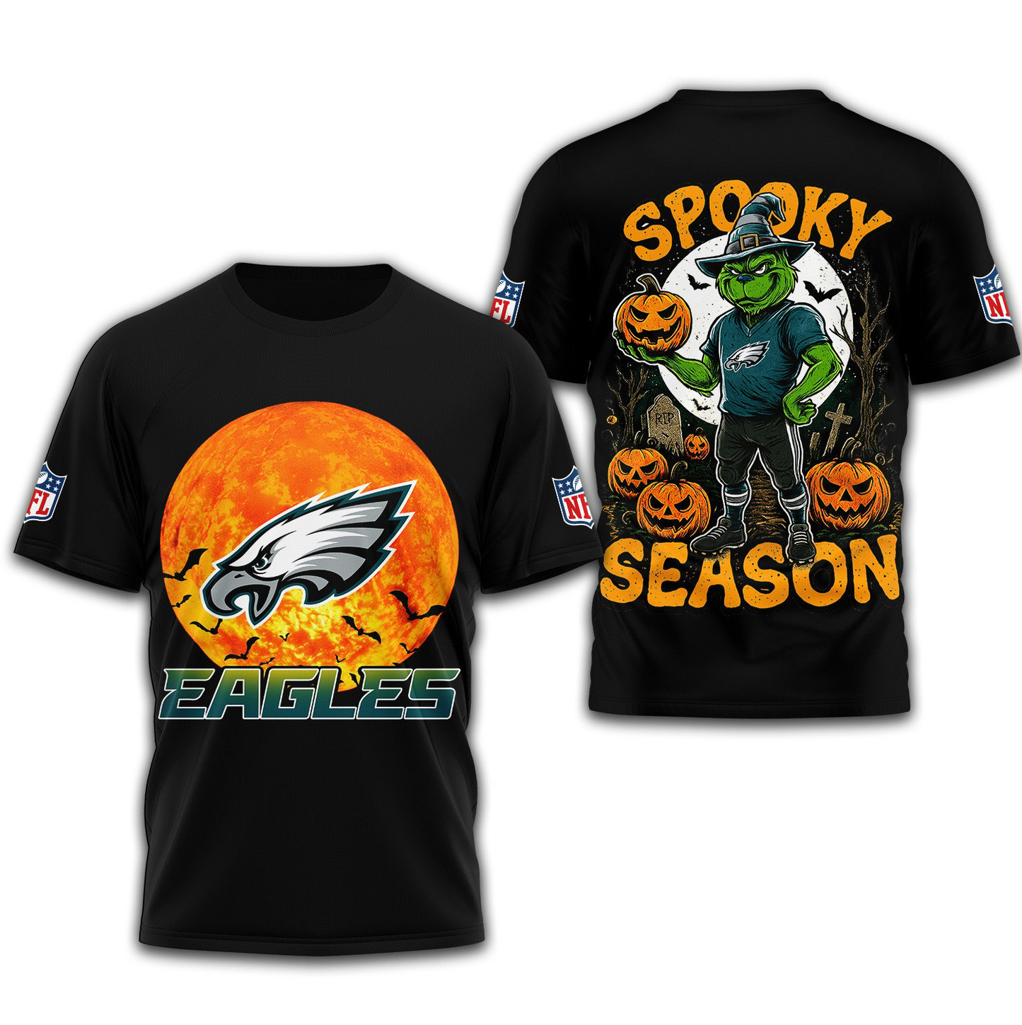 PE Premium NFL Spooky Season 3D Shirt DDT CTND
