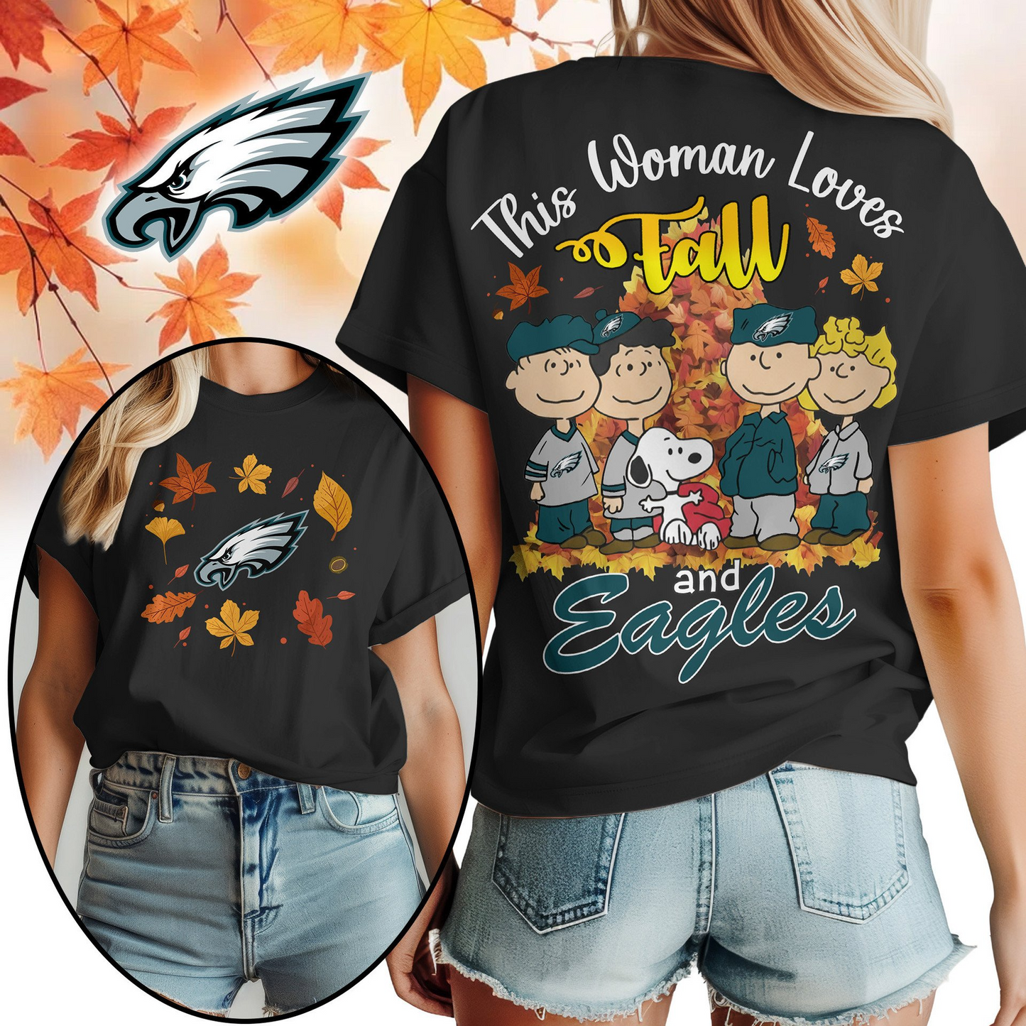 PE Premium NFL This Woman loves fall 3D Shirt DDT CTND