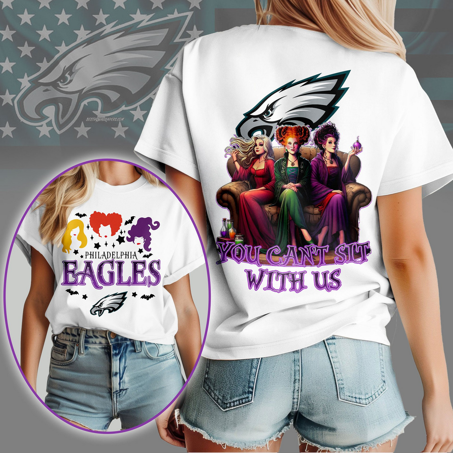 PE Premium NFL You Can't Sit With Us 3D T-shirt DDT NTL