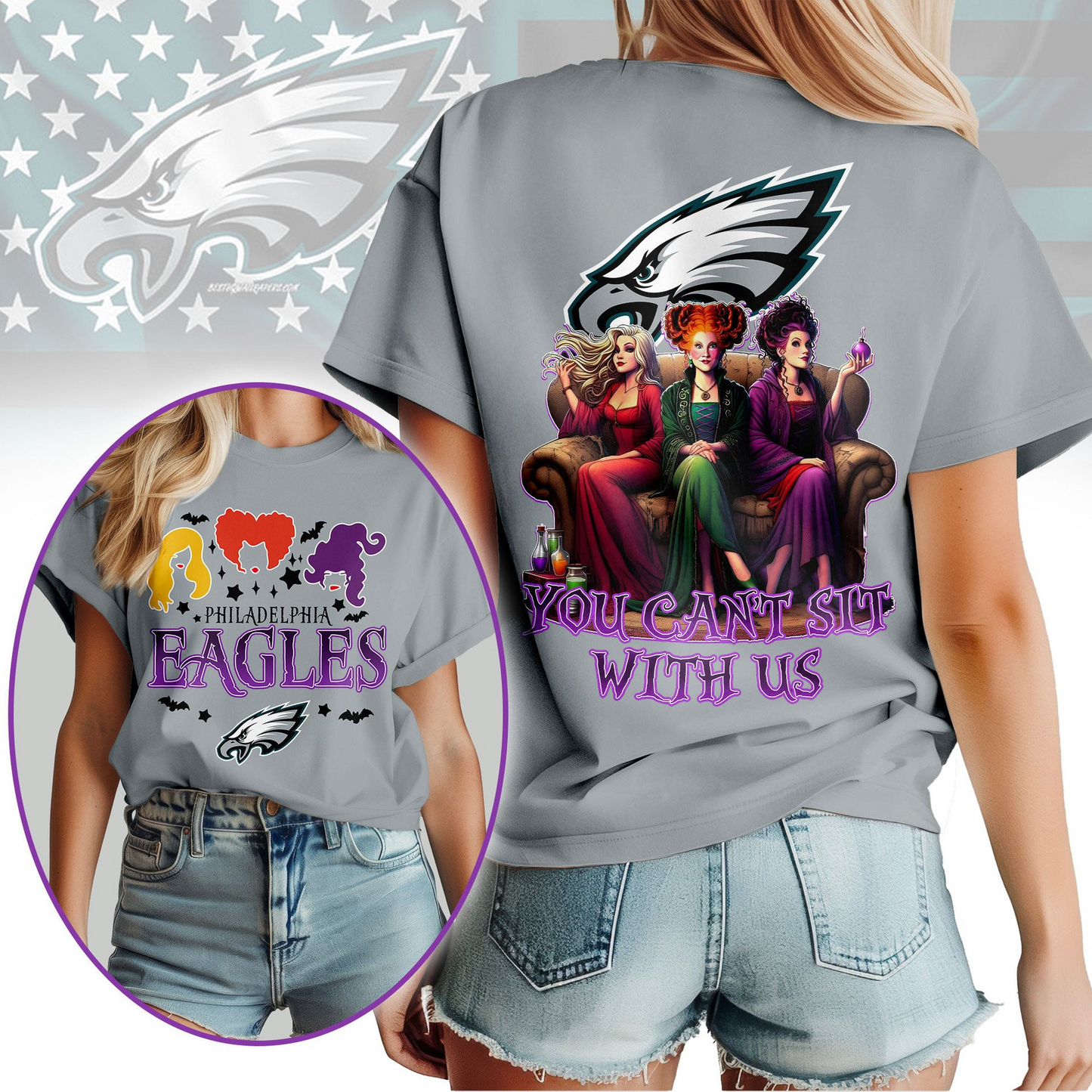 PE Premium NFL You Can't Sit With Us 3D T-shirt DDT NTL