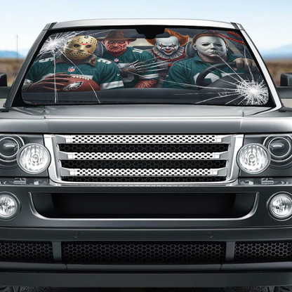 PE x NFL Horror Car Sunshade For Fan DDT CTND