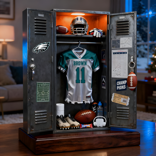 PE X NFL Personalized American football player wardrobe sculpture desktop ornament V1 NAK NHT