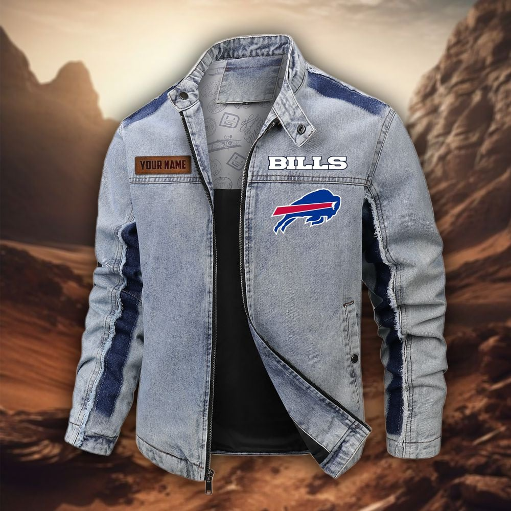 Personalized BB Premium NFL Street Scar Denim Jacket DDT CTND