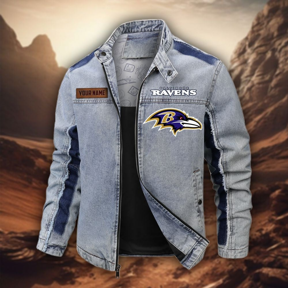Personalized BR Premium NFL Street Scar Denim Jacket DDT CTND