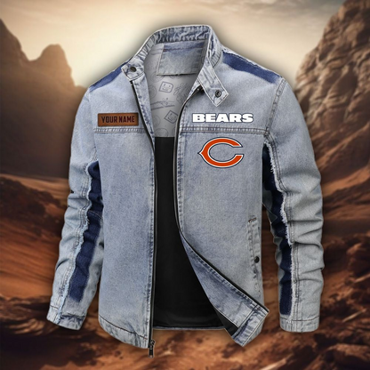 Personalized CHI Premium NFL Street Scar Denim Jacket DDT CTND