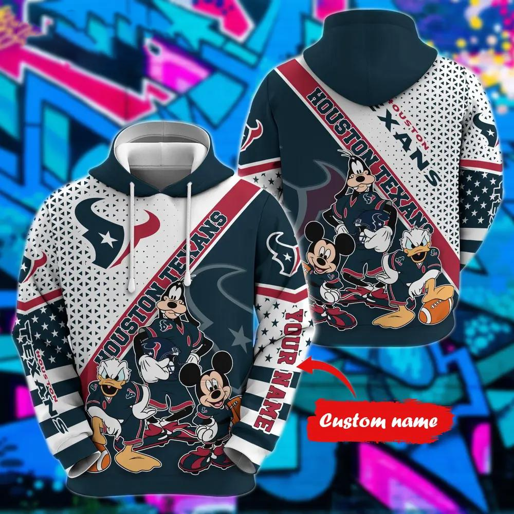 Personalized HT x NFL Character Cartoon Movie Unisex Hoodie DDT CTND