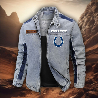 Personalized IC Premium NFL Street Scar Denim Jacket DDT CTND