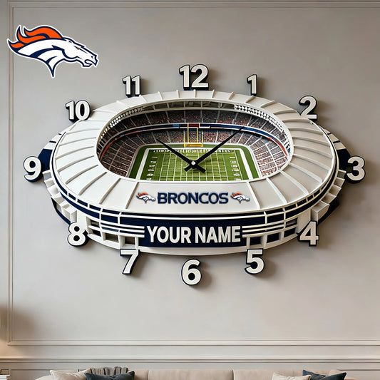 Personalized NFL DEN Stadium Theme Clock V1 NAK NHM