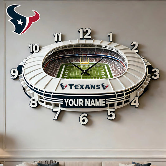 Personalized NFL HOU Stadium Theme Clock V1 NAK NHM