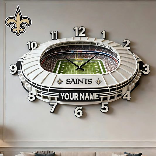 Personalized NFL NO Stadium Theme Clock V1 NAK NHM