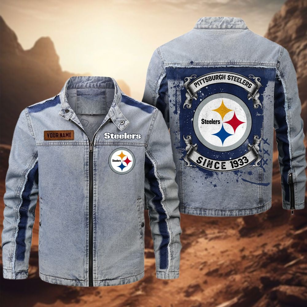 Personalized PS Premium NFL Street Scar Denim Jacket DDT CTND