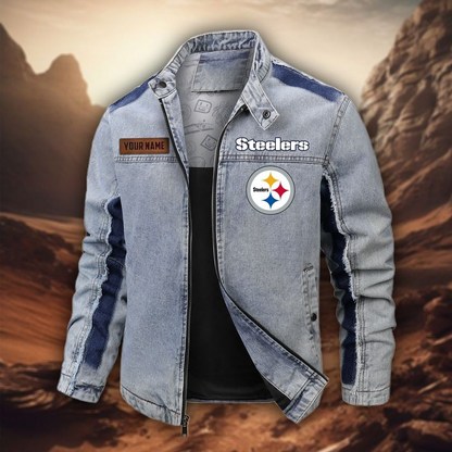Personalized PS Premium NFL Street Scar Denim Jacket DDT CTND
