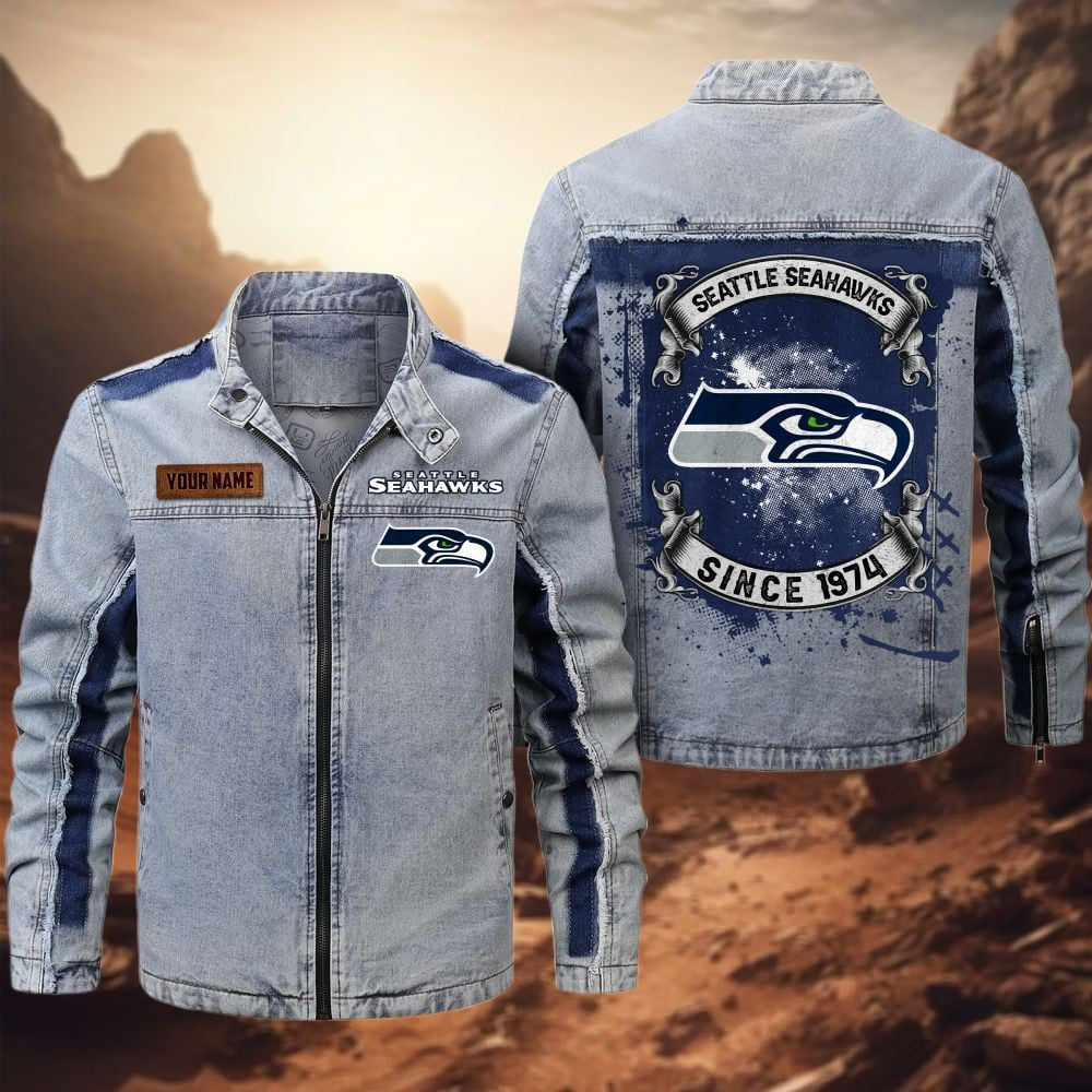 Personalized SS Premium NFL Street Scar Denim Jacket DDT CTND