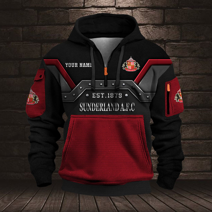 Personalized SUN Premium EPL Half Zip Heavy Hoodie DDT NTL