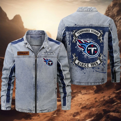 Personalized TT Premium NFL Street Scar Denim Jacket DDT CTND