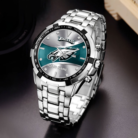 PHI x NFL Alloy Men Quartz Watch - Custom Name DATND TANTD