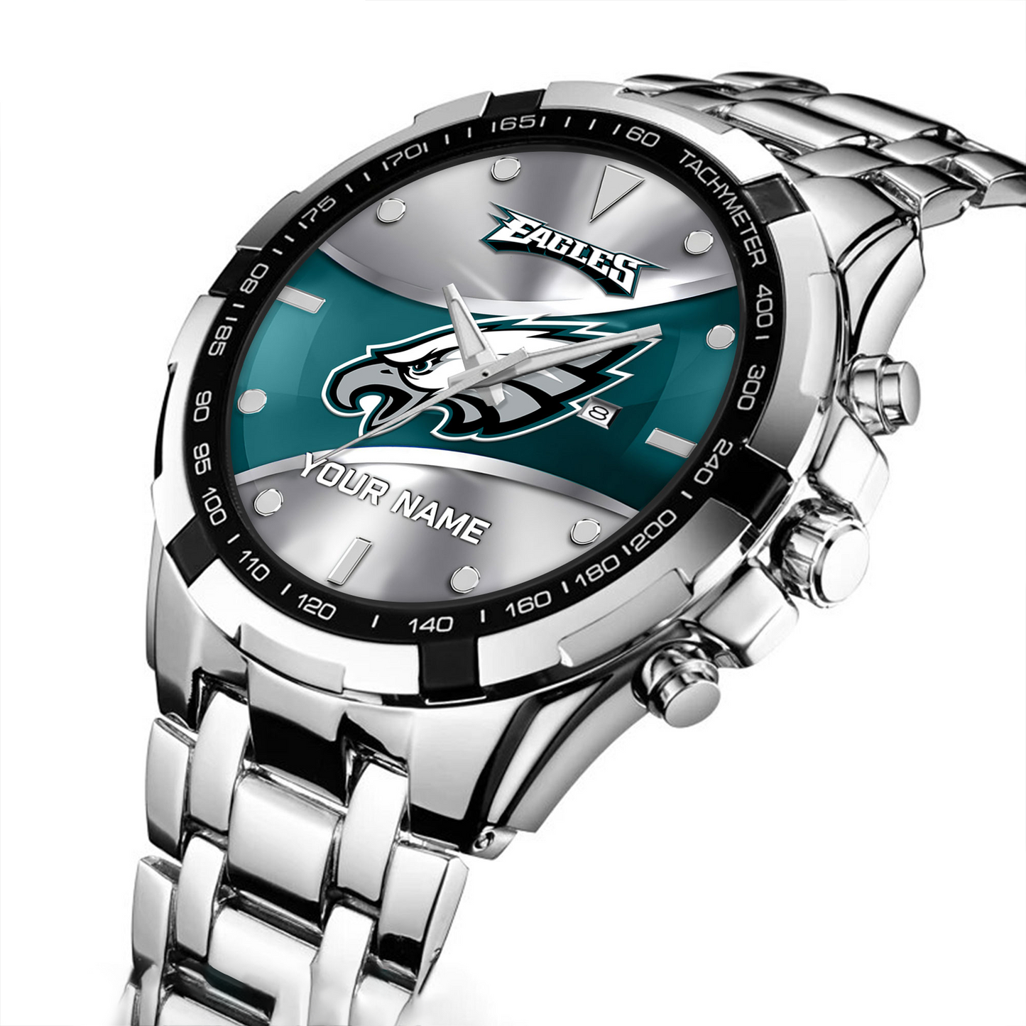 PHI x NFL Alloy Men Quartz Watch - Custom Name DATND TANTD