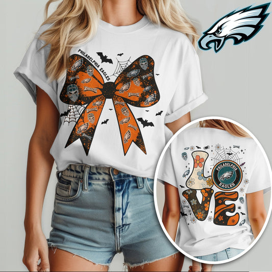 PHI x NFL Halloween Bow 3D Shirt 0409 DatND DVT