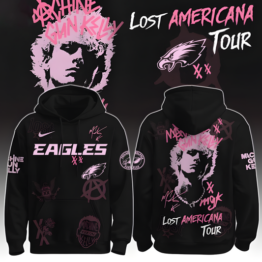 PHI X NFL MGK Lost Americana Tour 2025 Machine Gun Kelly Hoodie T-Shirt NAK THUONGNH