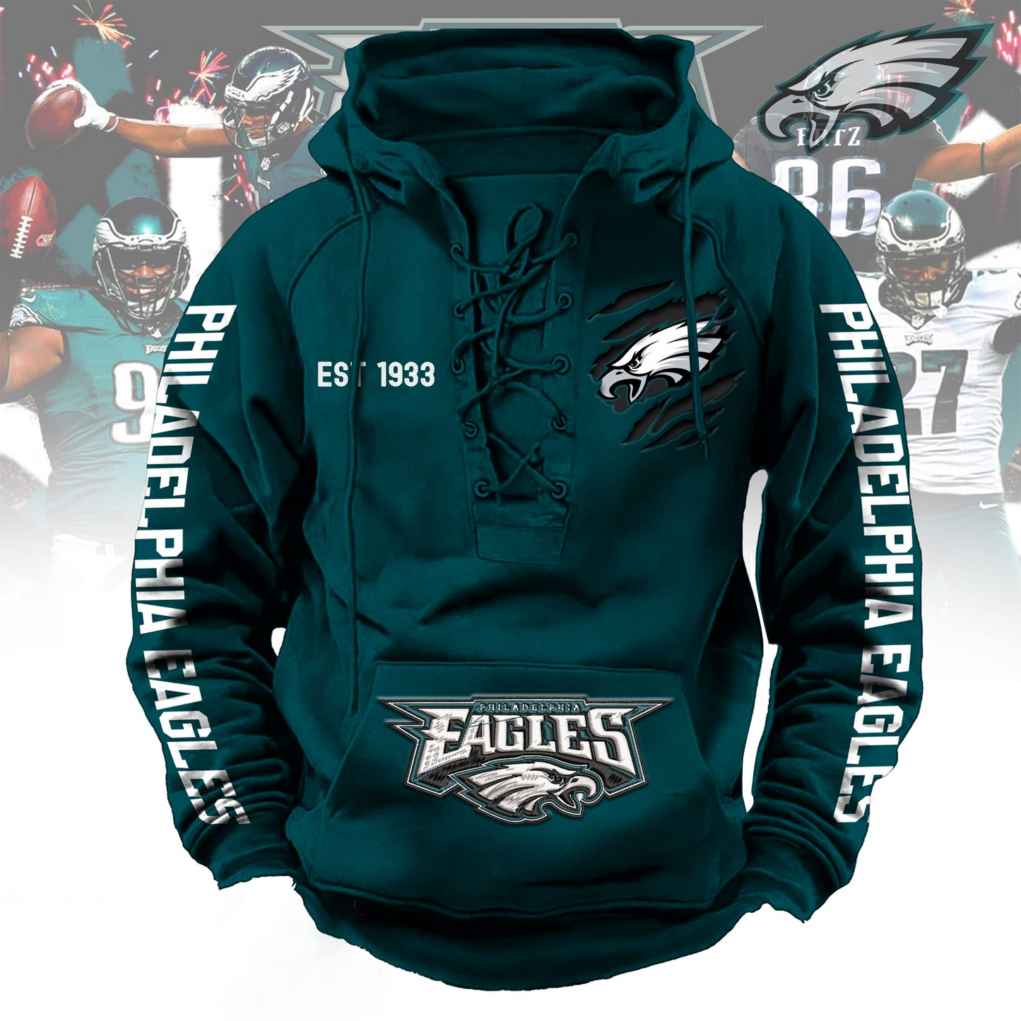 PHI x NFL PRENIUM HOODIE  NDT  TANTD