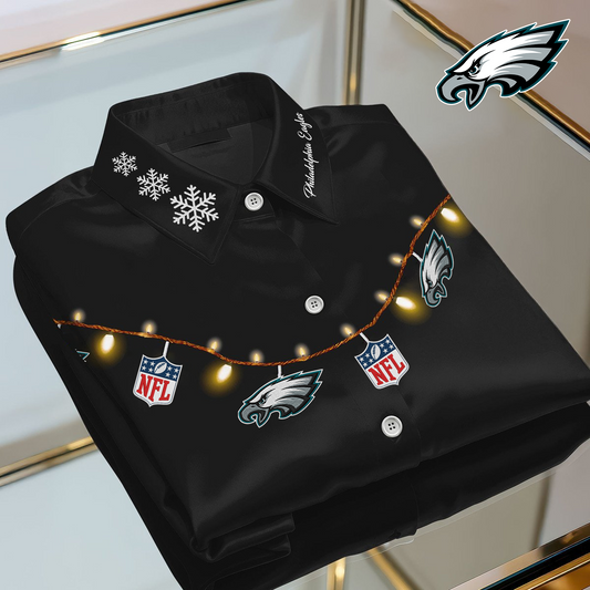 PHI X Premium NFL Christmas Long Sleeve Casual Shirt V1 NAK NHT