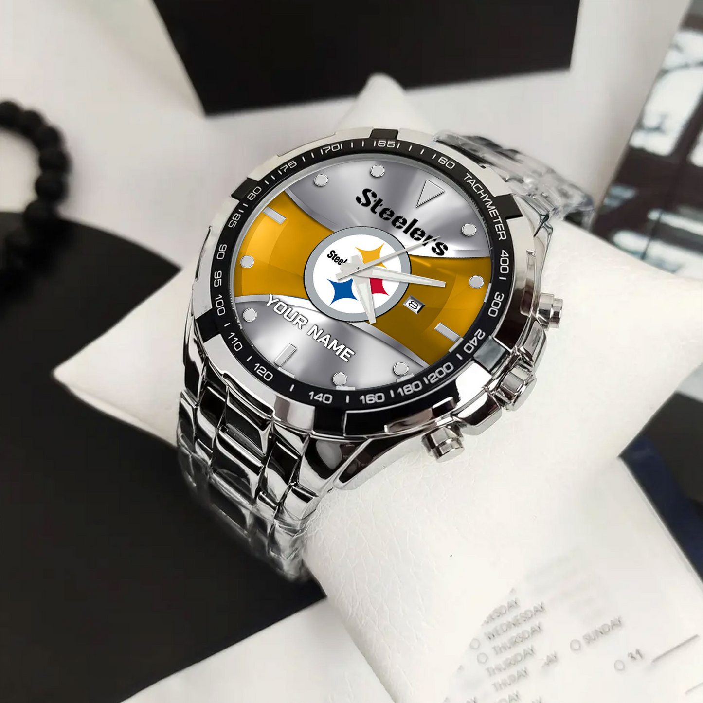 PIT x NFL Alloy Men Quartz Watch - Custom Name DATND TANTD