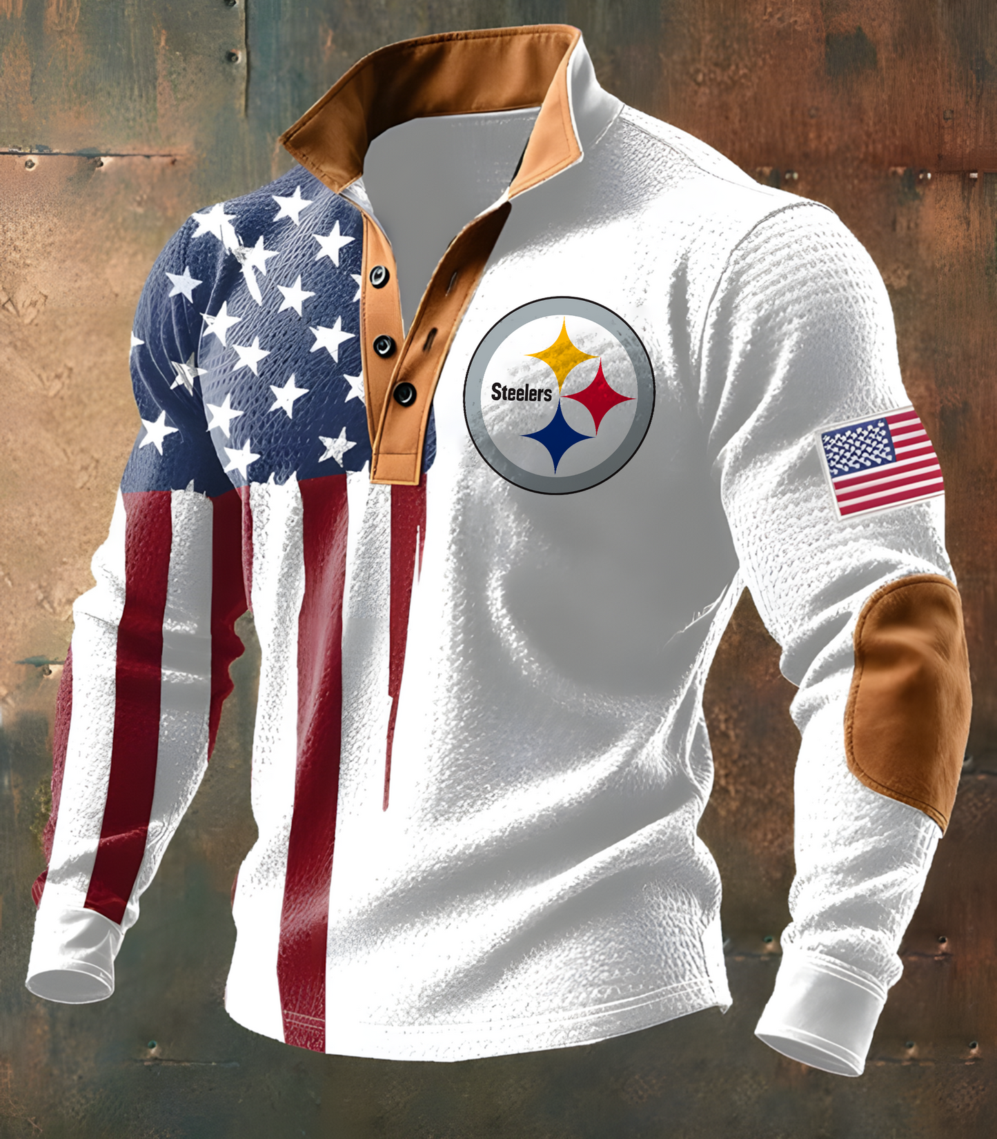 PIT X NFL Casual Flag Print Long-sleeved Sweatshirt Football Team NAK THUONGNH