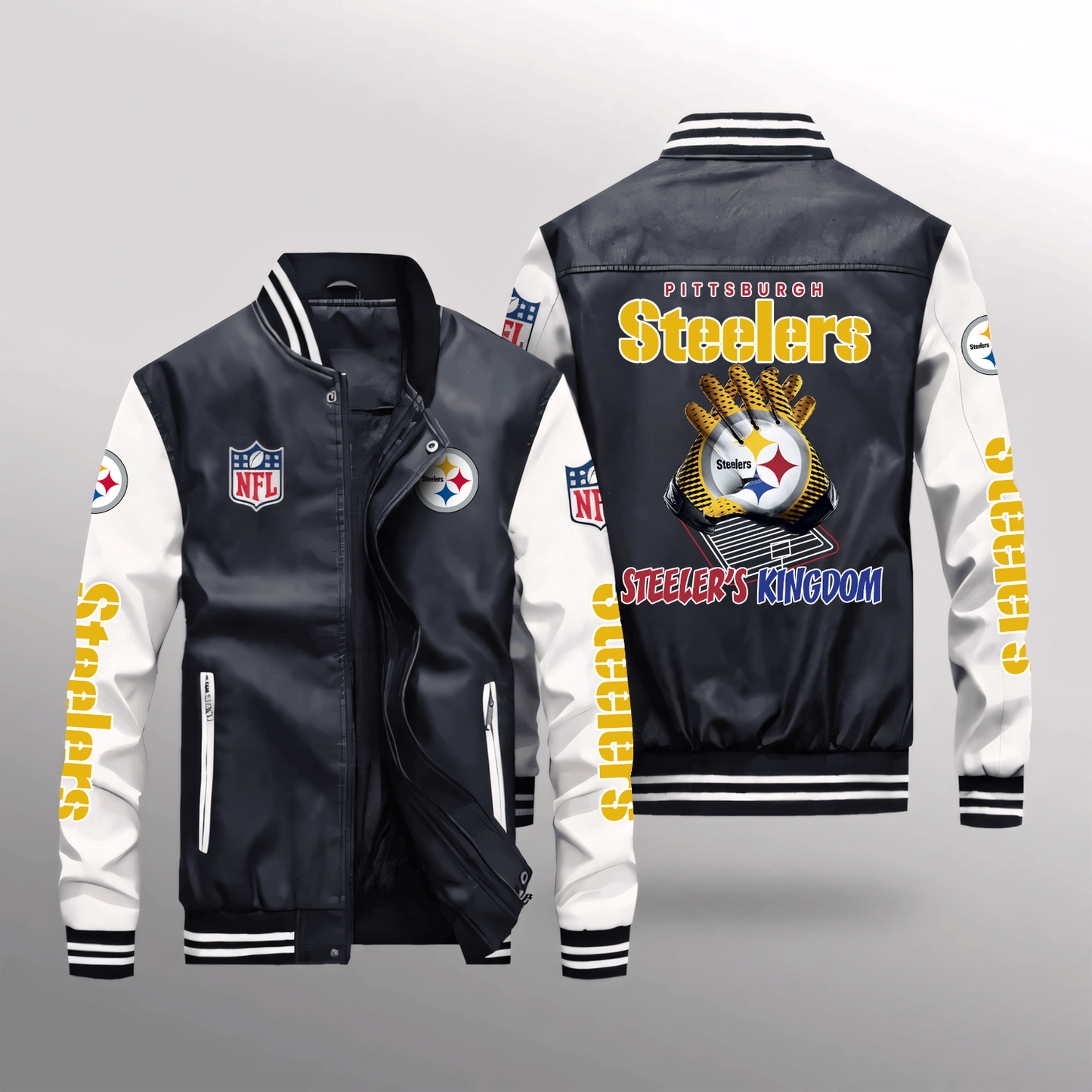 PIT x NFL Leather Bomber Jacket DATND TANTD