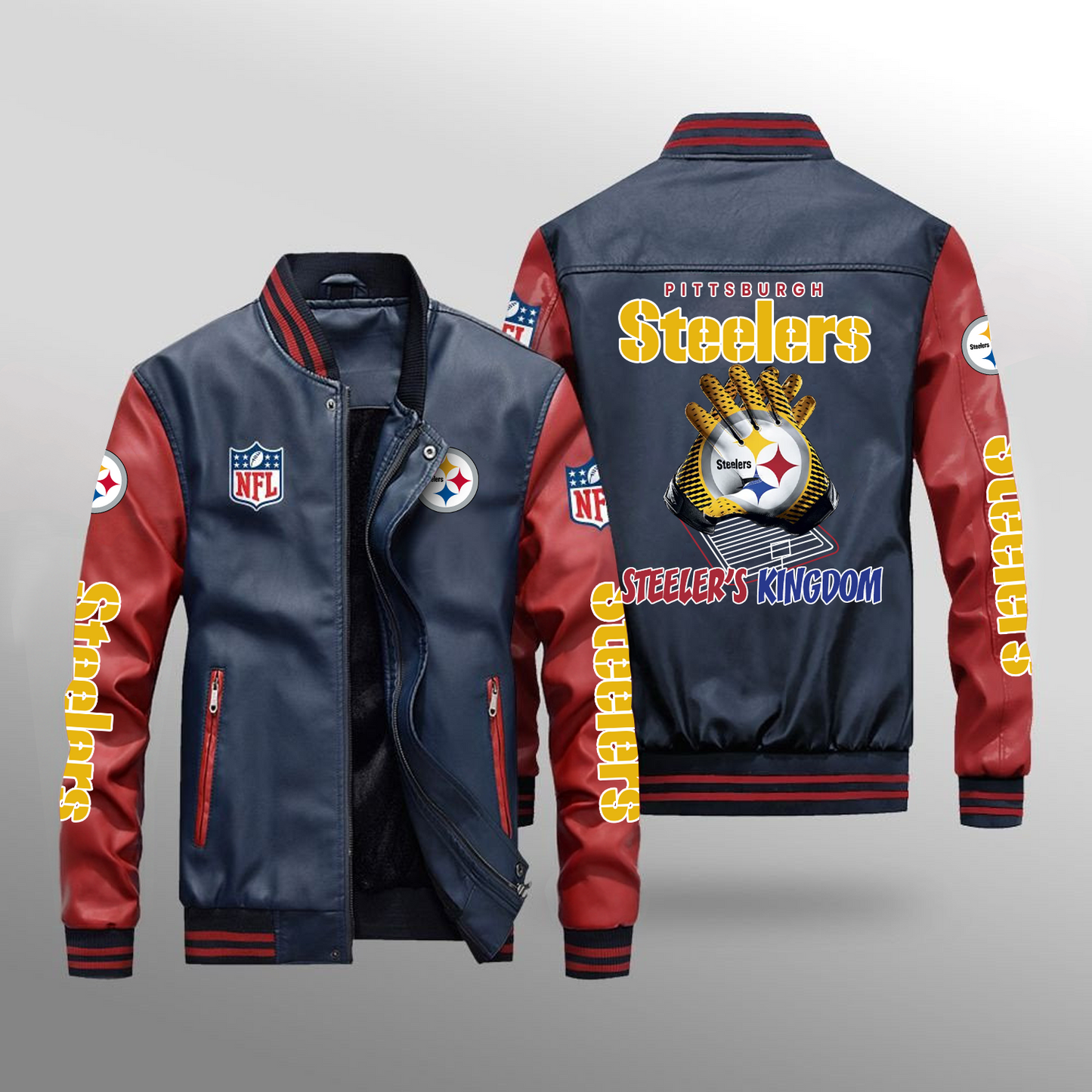 PIT x NFL Leather Bomber Jacket DATND TANTD