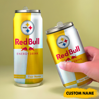 PIT x NFL Mix RedB Drink Can Tumbler Custom Any Name DATND TANTD