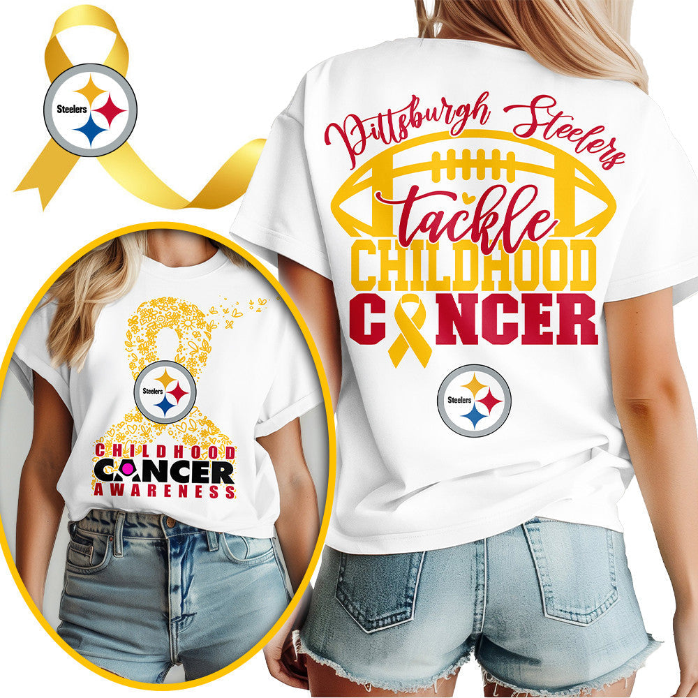 PIT X NFL Premium Childhood Cancer Awareness Month 3D Shirt DatND ThuongNH