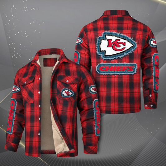 PREMIUM CLASSIC NFL X KCC Casual Cotton Fleece Jackets  NDT TDT