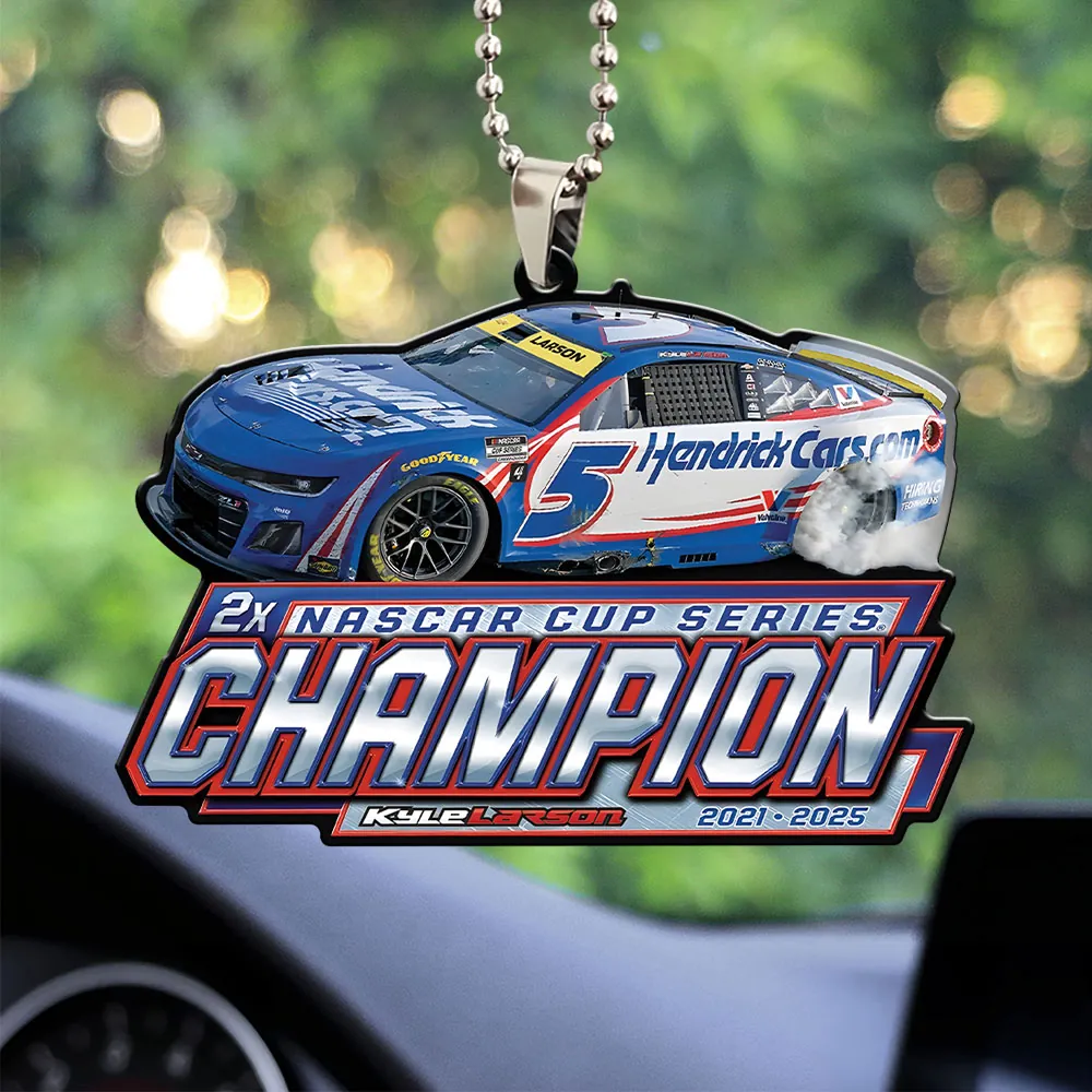 Premium Kyle Larson NASCAR Cup Series Champion 2025 Acrylic Car Ornament V1 NMD TTV