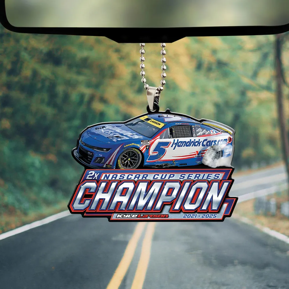 Premium Kyle Larson NASCAR Cup Series Champion 2025 Acrylic Car Ornament V1 NMD TTV