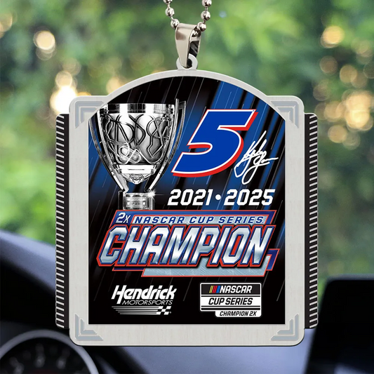 Premium Kyle Larson NASCAR Cup Series Champion 2025 Acrylic Car Ornament V3 NMD TTV