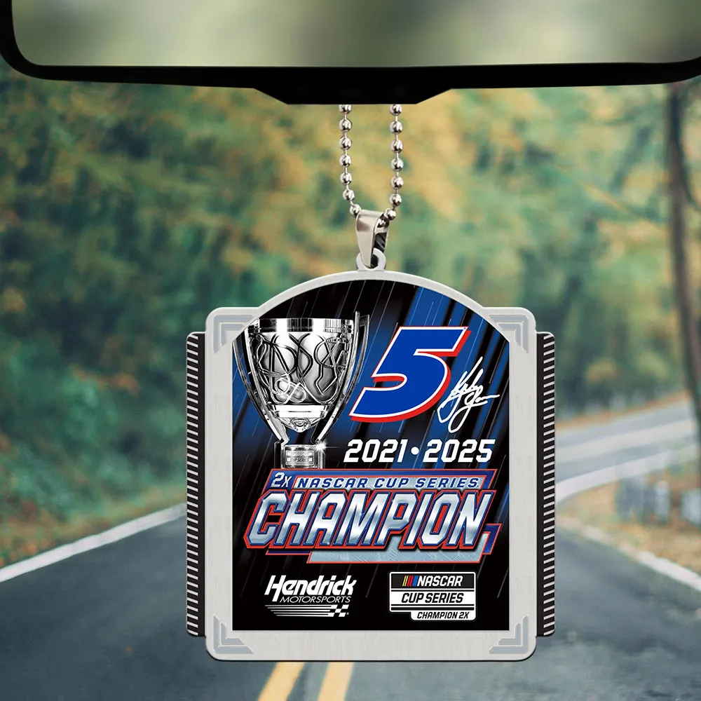Premium Kyle Larson NASCAR Cup Series Champion 2025 Acrylic Car Ornament V3 NMD TTV