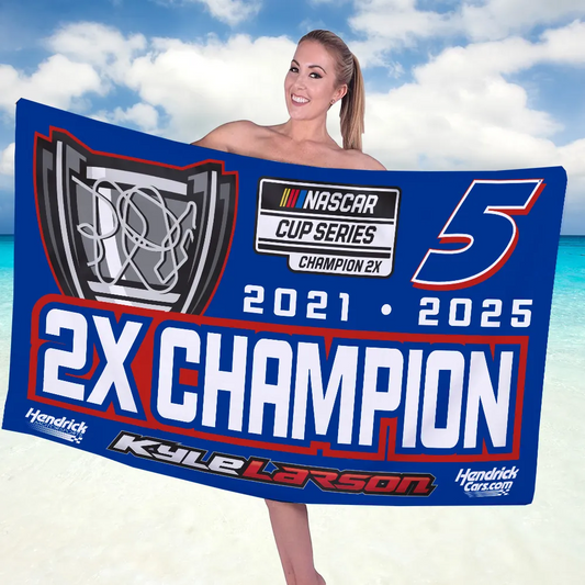 Premium Kyle Larson NASCAR Cup Series Champion 2025 Beach Towel V2 NMD TTV