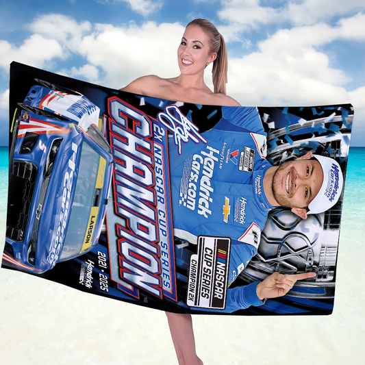 Premium Kyle Larson NASCAR Cup Series Champion 2025 Beach Towel V3 NMD TTV