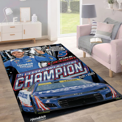 Premium Kyle Larson NASCAR Cup Series Champion 2025 Rug V2 NMD TTV