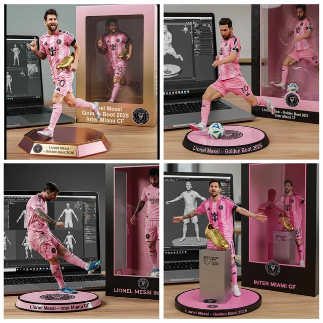 Premium MLS LNM Golden Boot 2025 Winner Acrylic Plaque V4 NMD TTV