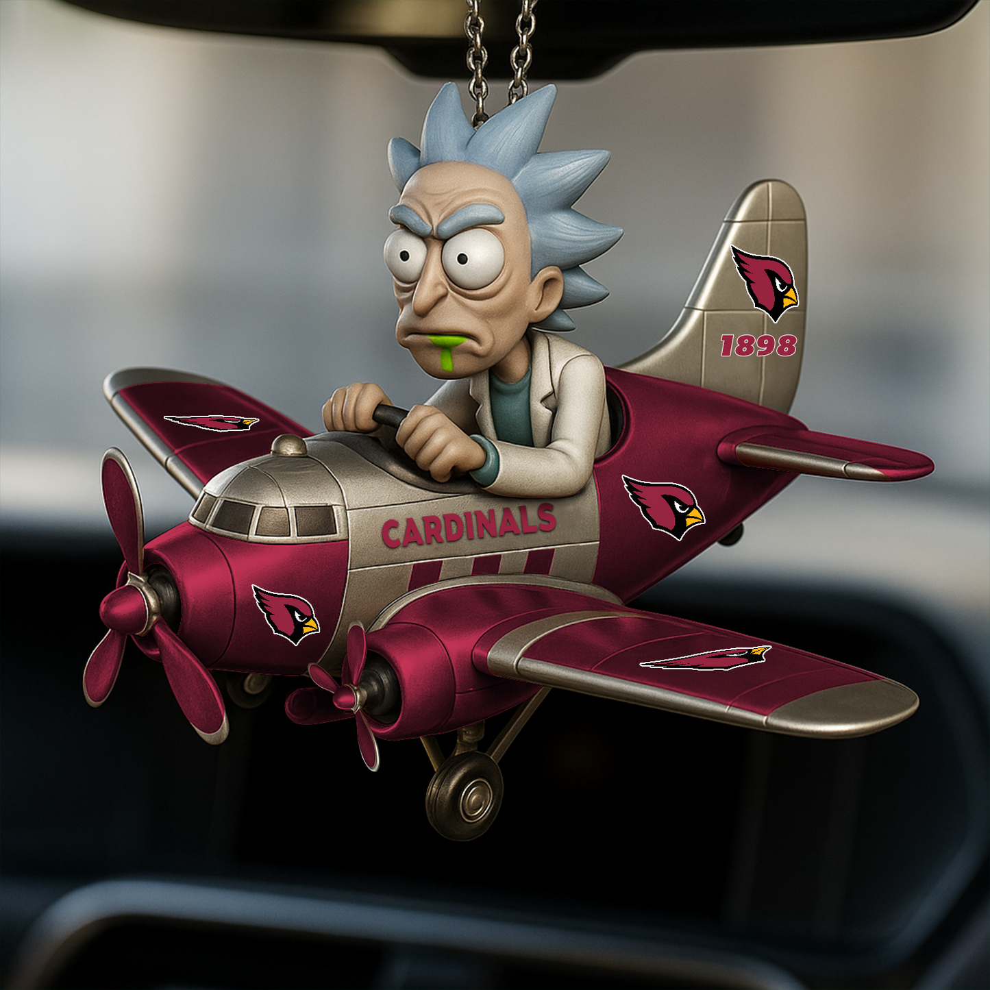 Premium NFL ARI x RIC Car Ornament V1 DATND TANTD