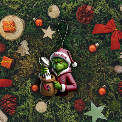 Premium NFL ARI x The Grinch Christmas Ornament V1 NMD TTV