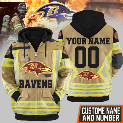 Premium NFL BAL Firefighter Zip Hoodie V1 NMD TTV