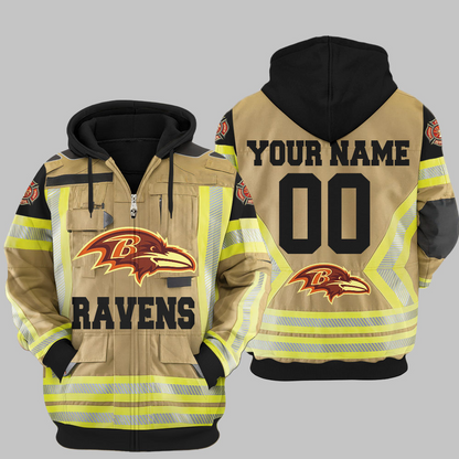 Premium NFL BAL Firefighter Zip Hoodie V1 NMD TTV