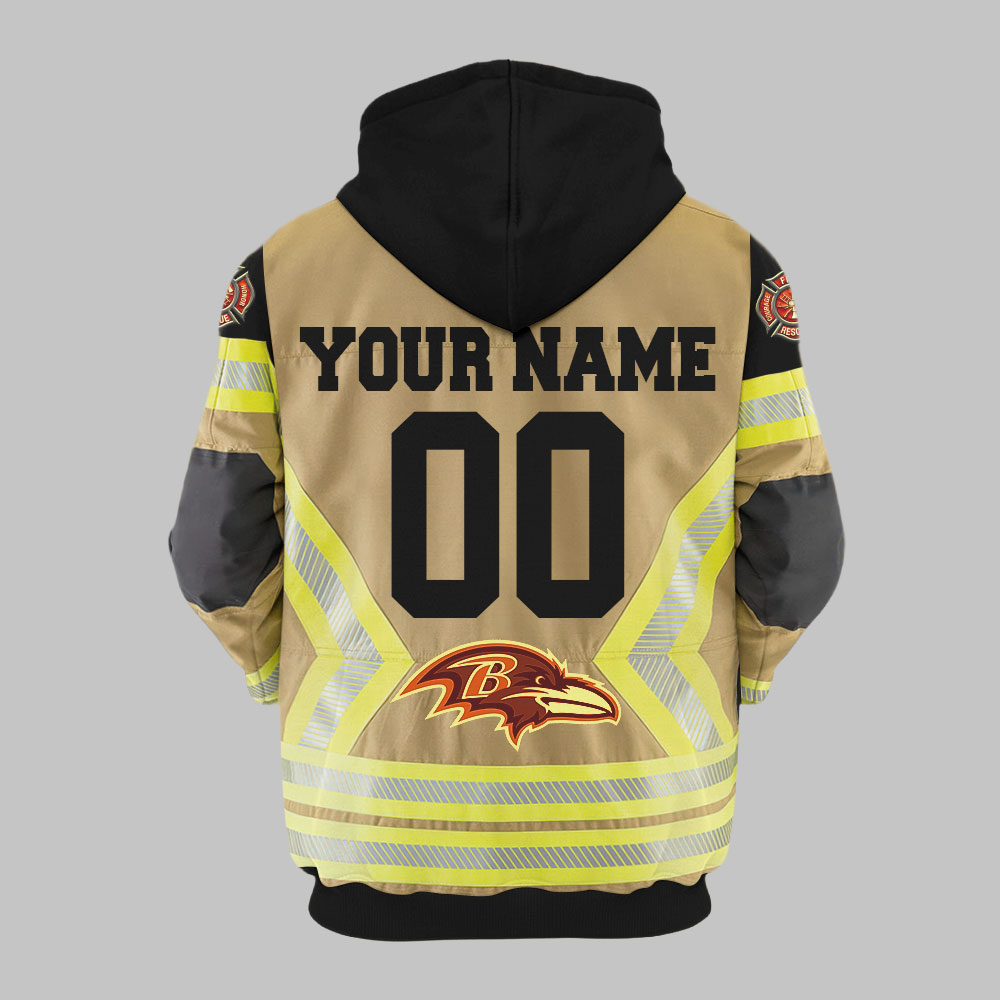 Premium NFL BAL Firefighter Zip Hoodie V1 NMD TTV