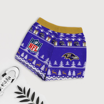 Premium NFL BAL Holiday Sweatshirt & Shorts Set V1 NMD TTV