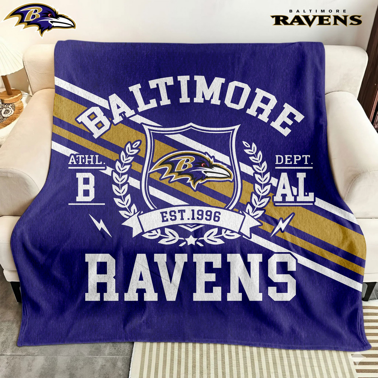 Premium NFL BAL Legacy Fleece Blanket V3 NMD TTV