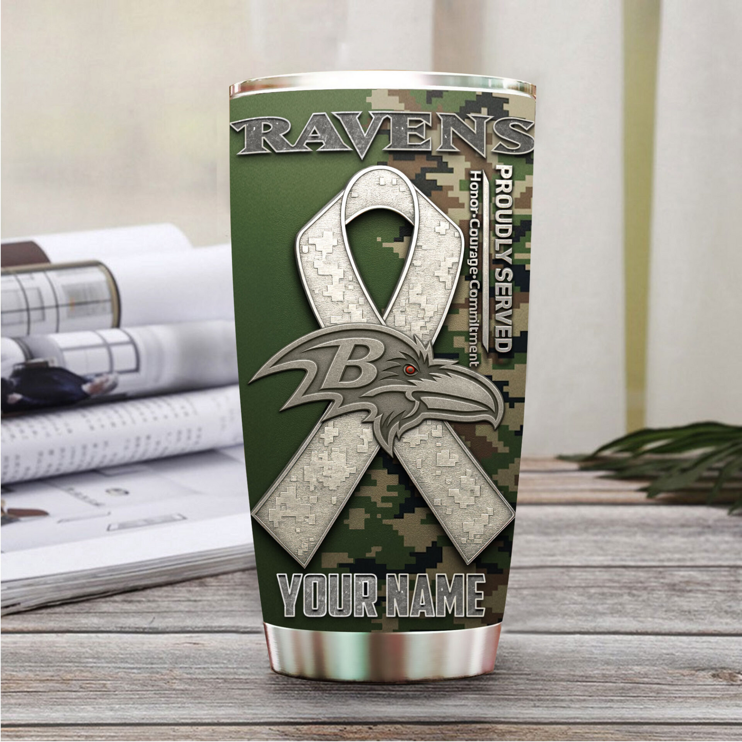 Premium NFL BAL Proudly Served Tumbler V1 NMD TTV