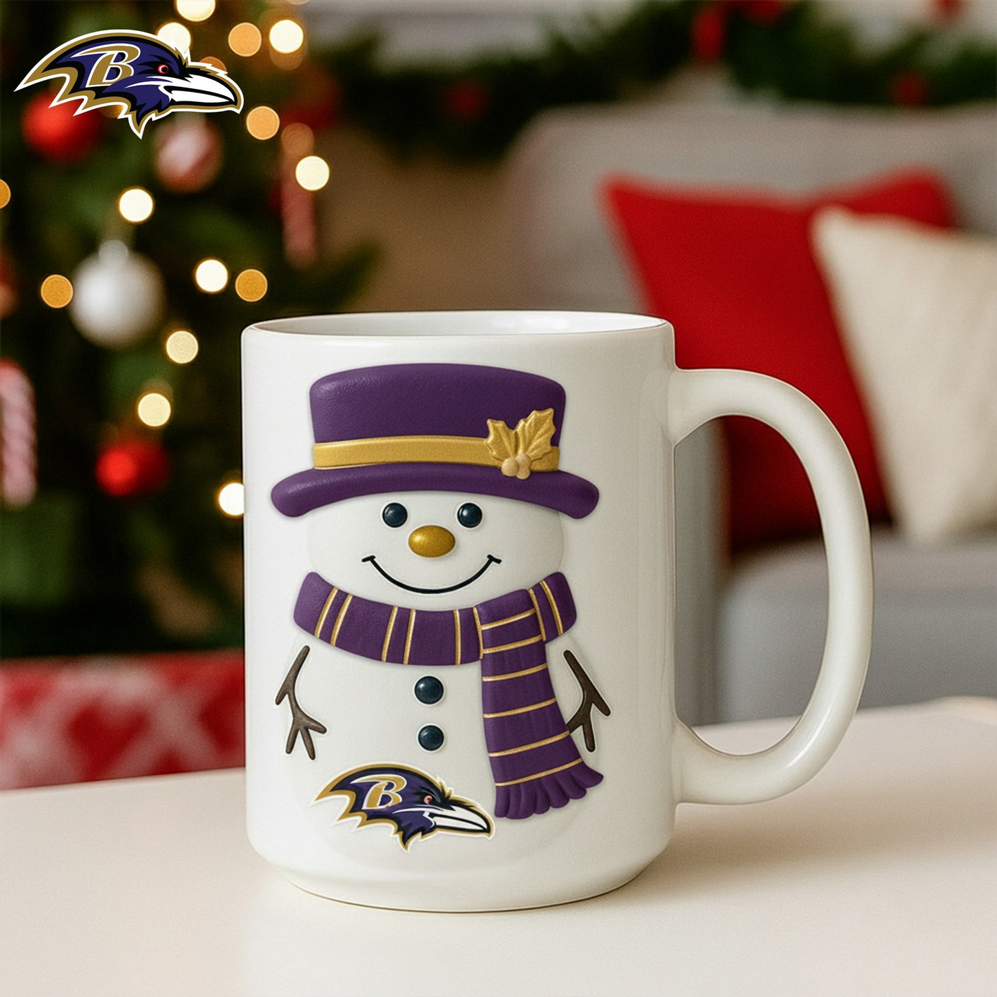 Premium NFL BAL Santa Ceramic Mug V1 NMD TTV