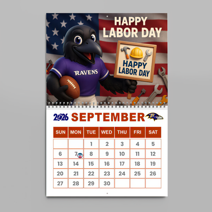 Premium NFL BAL Wall Calendar 2026 V1 NMD TTV